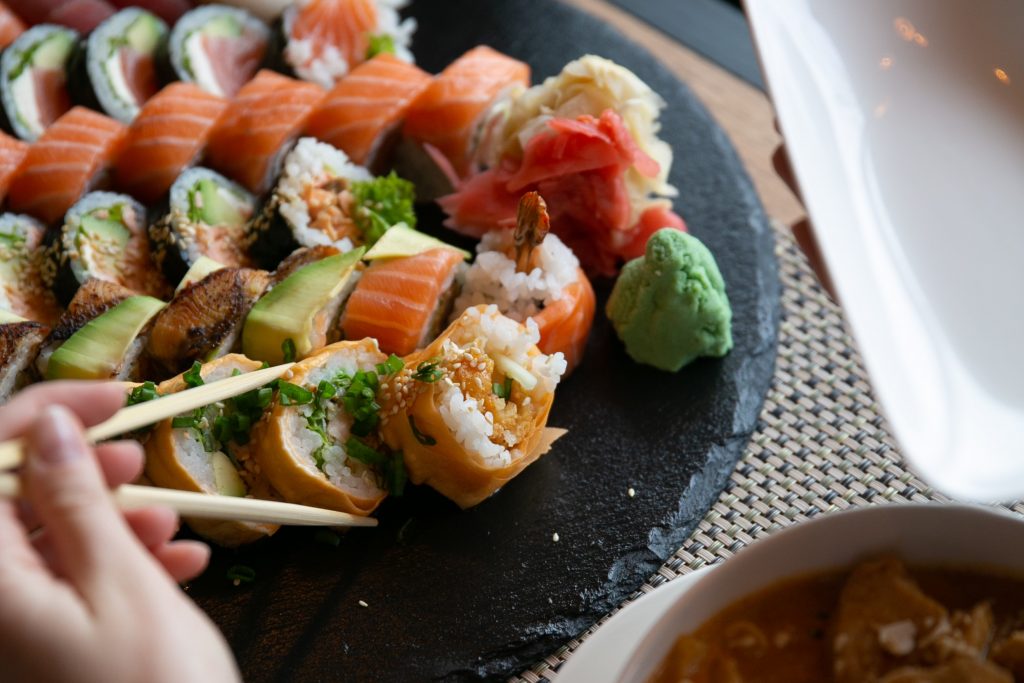 Sushi served at Silk&Spicy